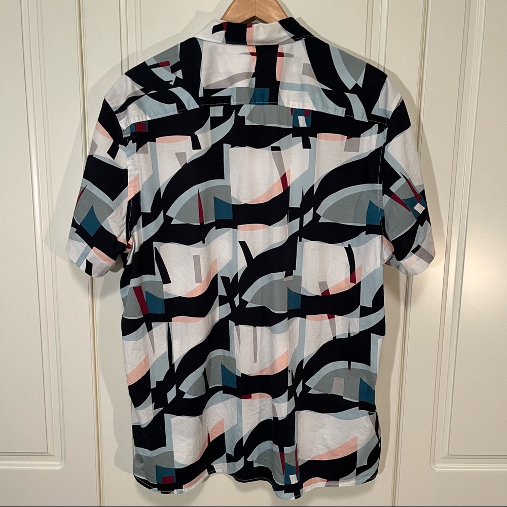 Perry Ellis Men's XL Stretch Cotton Shirt in fun colourful geometric pattern - Picture 2 of 3